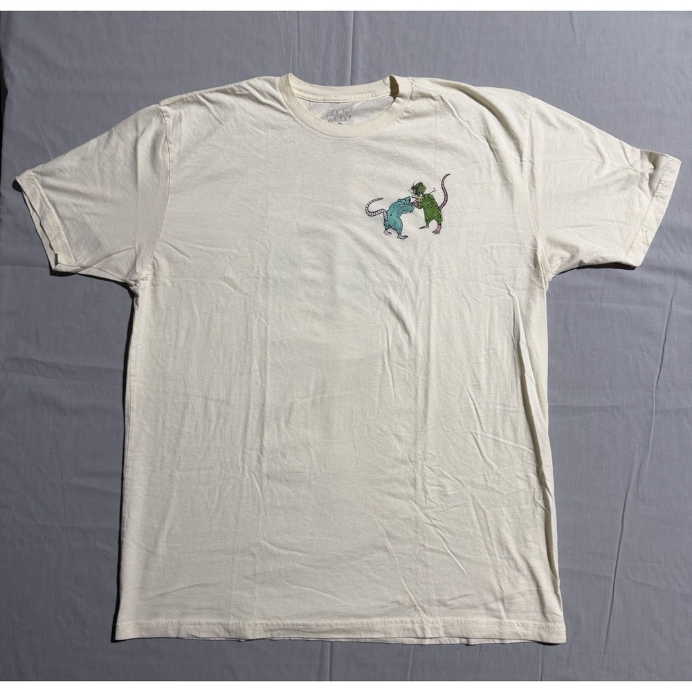 Meow Wolf Rock Em Rats Graphic Tee White 100% Cotton Mens 2XL BC000959